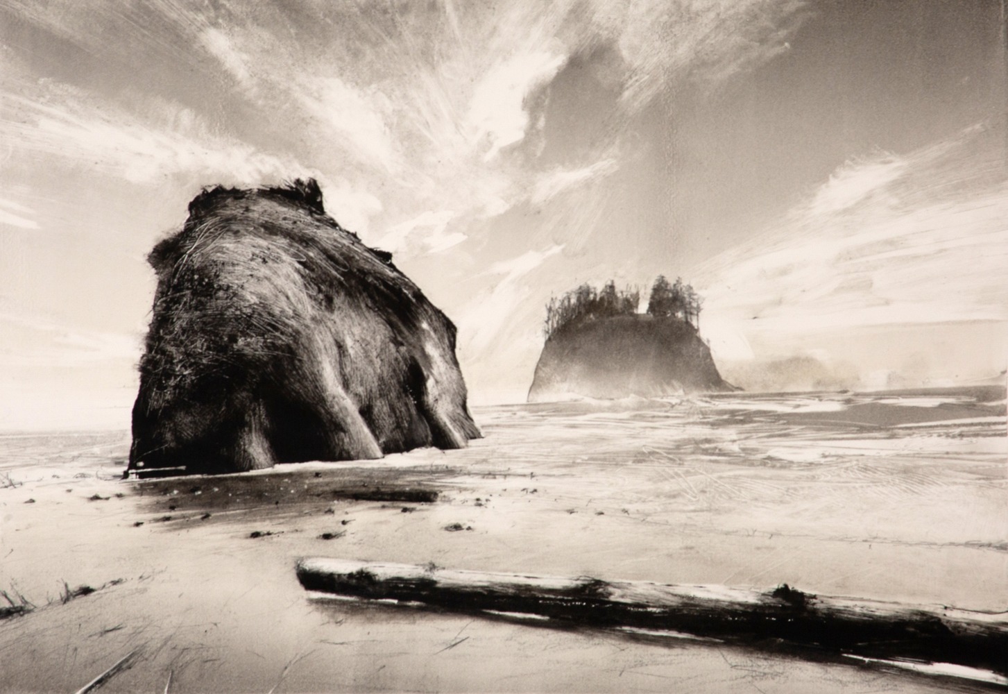 Second Beach With Beach Log Second Beach With Beach Log