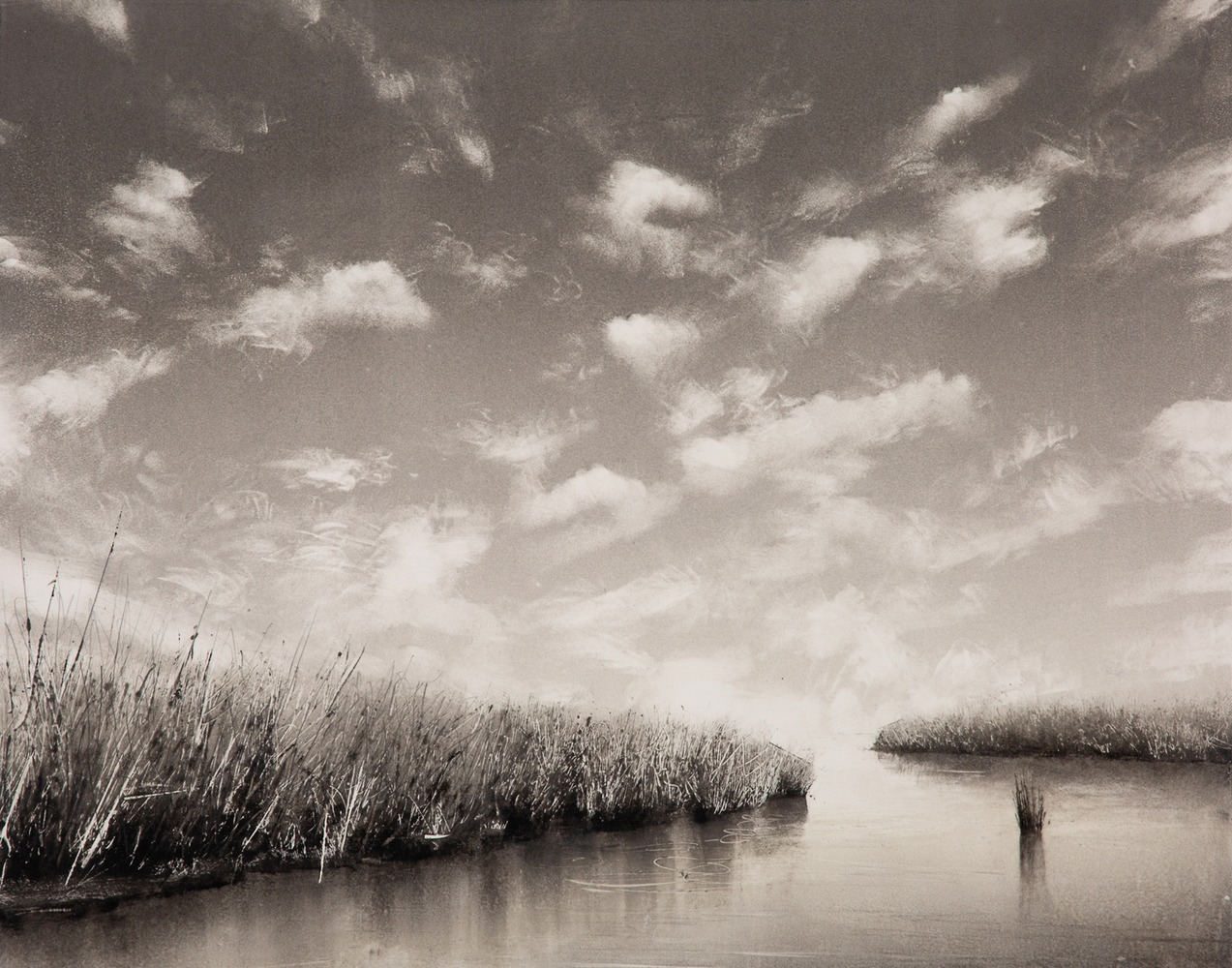 Wetlands with Mackerel Sky #2 Wetlands with Mackerel Sky #2